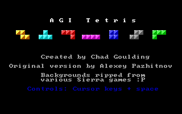 AGI Tetris gameplay screenshot 1