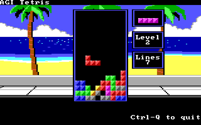 AGI Tetris gameplay screenshot 2