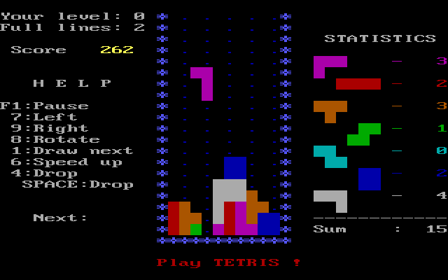 Tetris gameplay screenshot 3