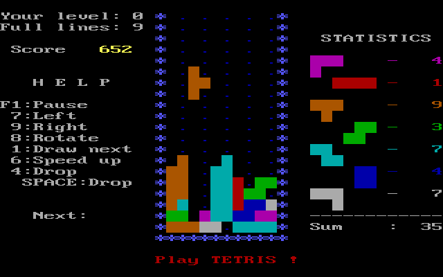 Tetris gameplay screenshot 4