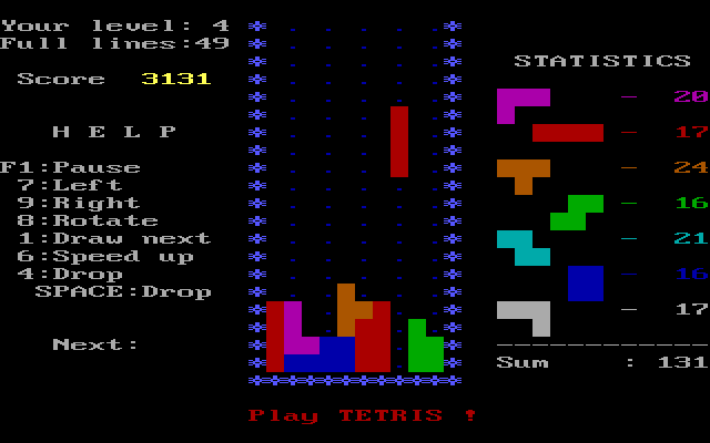 Tetris gameplay screenshot 6