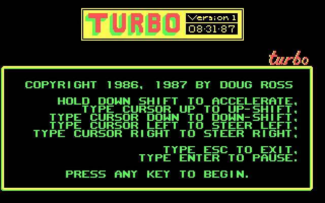 Turbo gameplay screenshot 1